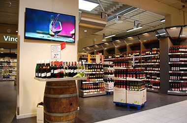 Digital Signage Supermarkt